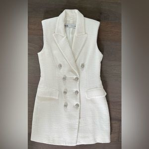 Zara Textured Vest Dress In Size S
